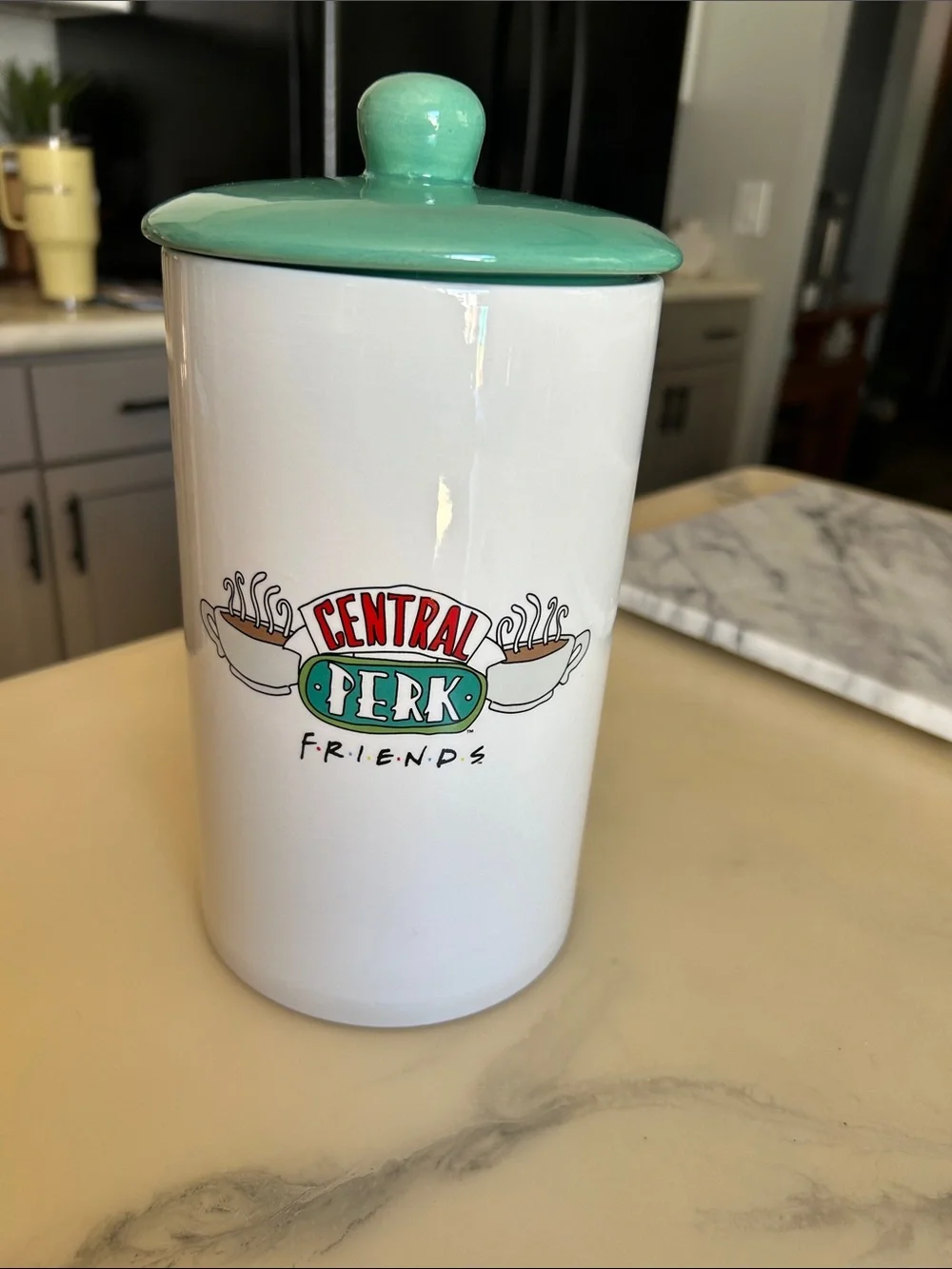 Central Perk Friends Ceramic Canister with Mint Lid